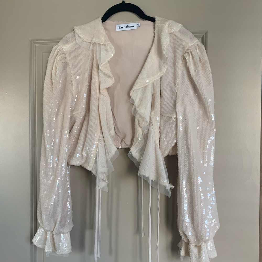 En Saison Sequin Top